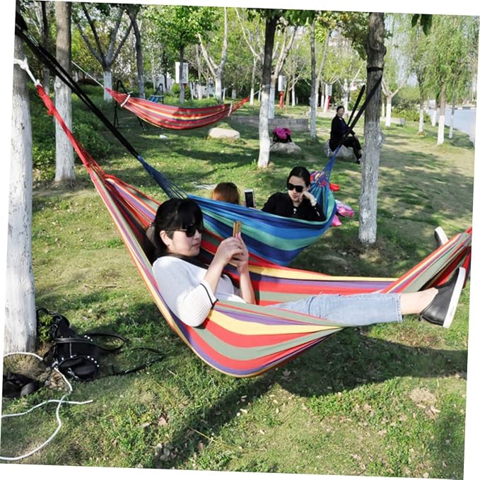 Camping Hammock Swing Bed Outdoor Hanging Bed Ropes for Family Friends