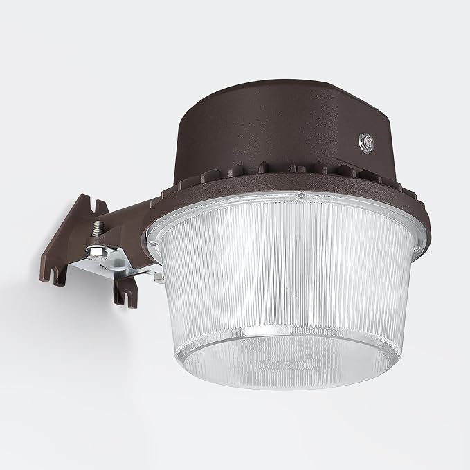 TORCHSTAR LED Barn Light Dusk to Dawn Area Lights Aluminum 3000K Bronze | Outdoor Security Flood Lighting with Photocell, ETL & FCC Listed, IP65 Waterproof, 110-277V, Garage, Yard