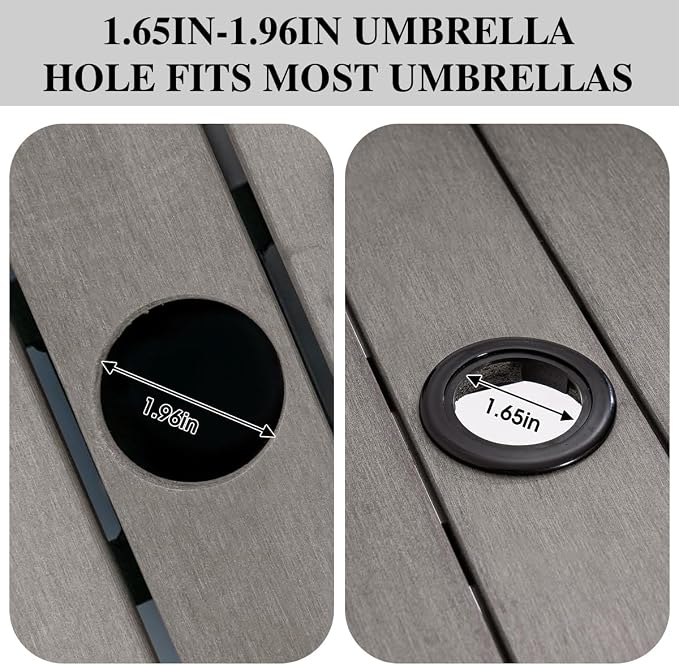 Sundale Outdoor Umbrella Stand with 2 Weight Bags, Patio 22 in Wicker Side Table with Umbrella Hole, All Weather Small Rattan Umbrella Base for Deck Yard Poolside Porch, Brown