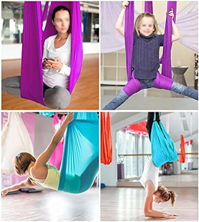 Kids Therapy Swing Adjustable Aerial Yoga Cuddle Hammock Indoor Outdoor Snuggle Swing with Special Needs Ideal for Children Calming & Relaxing Sensory Integration
