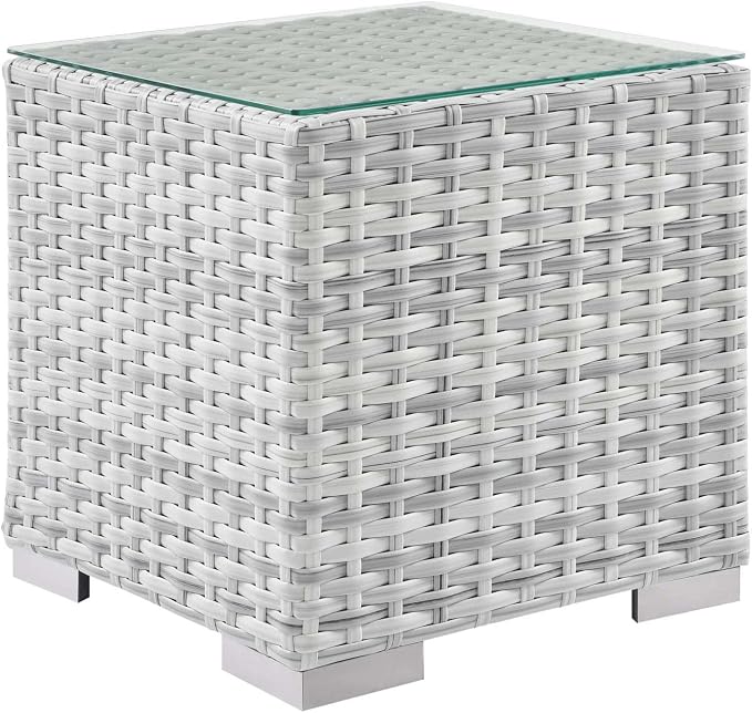 Modway EEI-4300-LGR Side Table, Light Gray, 17.5 x 17.5 x 18