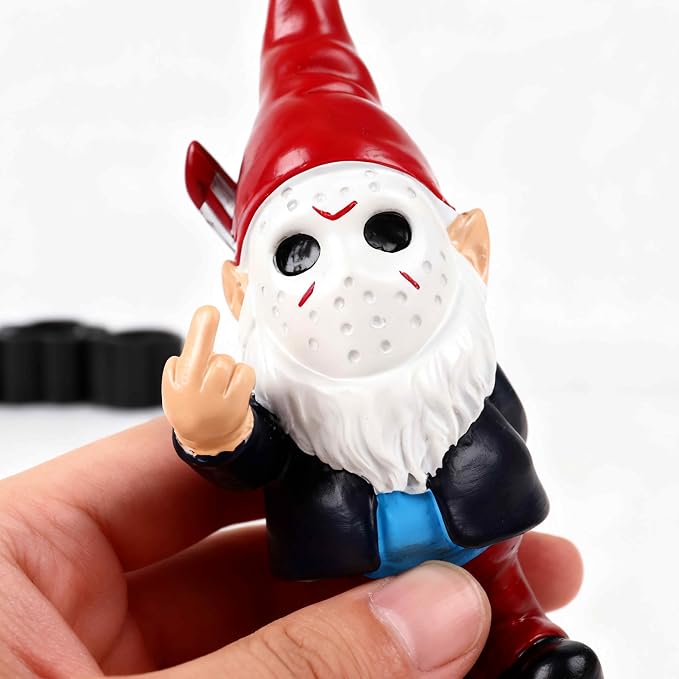 SPINNDO Gnomes Middle Finger Gifts Horror Decor Gnomes Boo Basket Stuffers