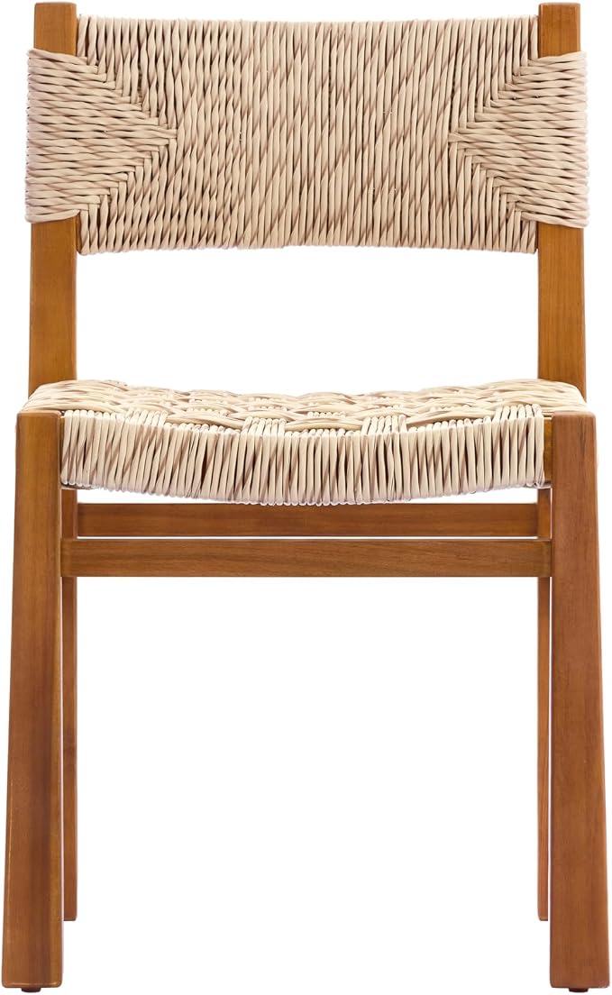Christopher Knight Home Tanya 9 Piece Acacia Wood Outdoor Dining Table Set for 8, Extendable Dining Table and 8 Chairs with Wicker Seat & Backrest, Outdoor Patio Furniture Set, Light Grey + Teak
