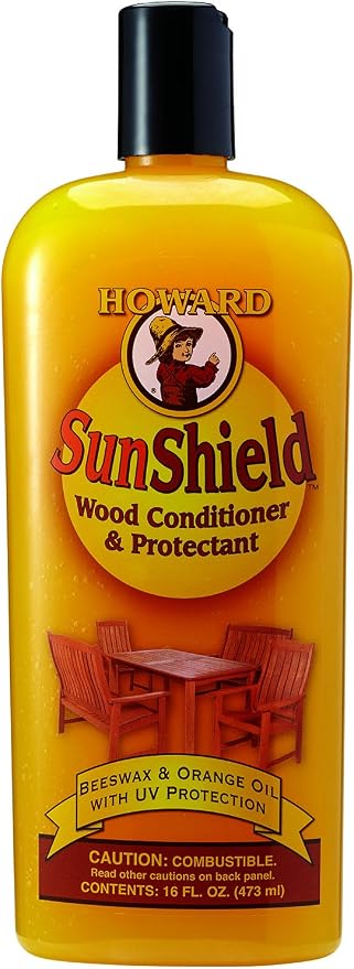 Christopher Knight 4 Seater Acacia Wood Chat Set with Howard SWAX16 16 Fl Oz Furniture Wax