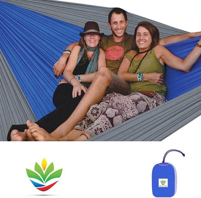 Hammock Bliss Triple - The Largest Portable Hammock on Planet Earth. Huge, King Plus Size, Multi Person, Family, 2 or 3 or Tall Person Camping Hammock. Extra Wide, Extra Long, Extra Comfortable
