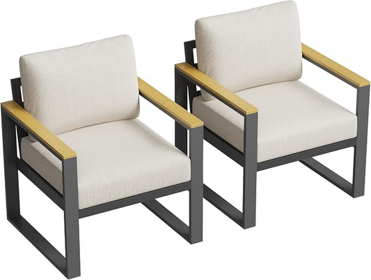 Metal Patio Armchair Set of 2Part of Conversation Sets
