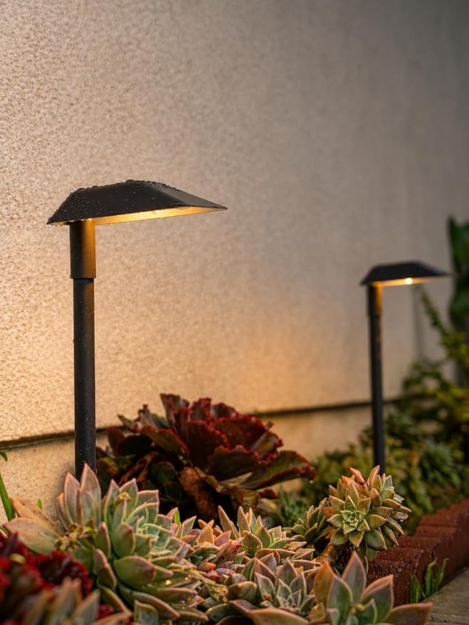 LEONLITE 6-Pack 5CCT Anti-Glare Low Voltage Pathway Lights, 12-24V AC/DC | 5W LED Landscape Path Lights, Die-Casted Aluminum, IP65 Waterproof for Yard Walkway, 1800K/2700K/3000K/4000K/5000K, ETL