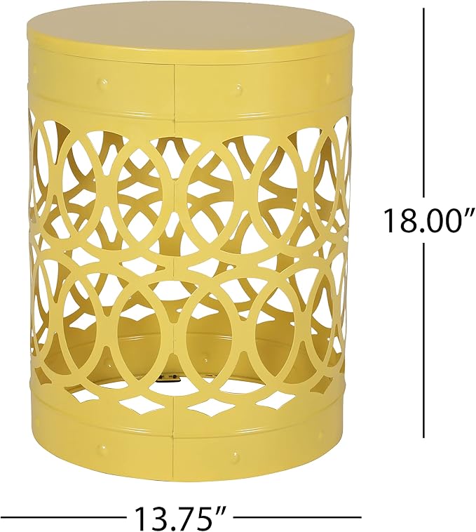 Christopher Knight Home Mellie Outdoor Side Tables - Yellow