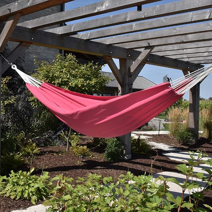 Vivere Double Brazilian Polyester Hammock (Hot Pink)
