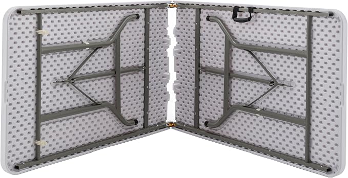 BTEXPERT Set of 2, 96" Long 8-Foot White Plastic Folding Table Portable 30" Wide, 29" High, Indoor Outdoor Events Banquet Dining Party Patio