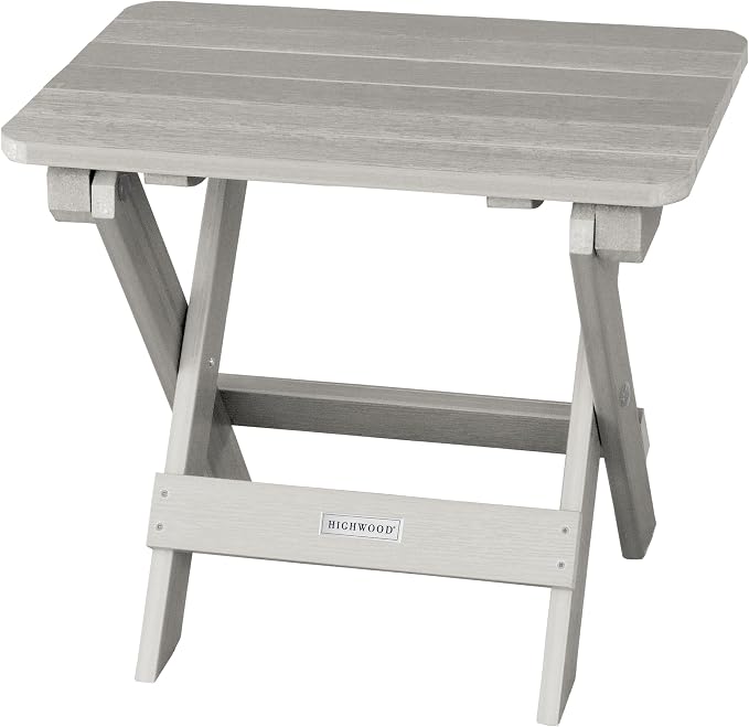 Highwood AD-TBS1-HGR Folding Adirondack Side Table, Harbor Gray