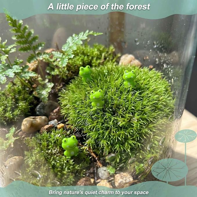 200 Pack Mini Green Plastic Frogs, Small Tiny Figurines for Miniature Garden, Micro Landscape, Succulent Planters, Moss Pot & Tiny House Décor