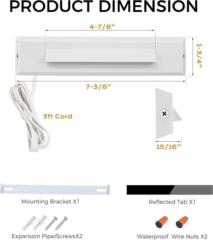 CLOUDY BAY [6 Pack] Low Voltage 12-24V LED Step Lights Outdoor,2.5W Landscape Cutoff Stair Riser Light,Outside Accent Lighting Fixtures,Wet Location,White