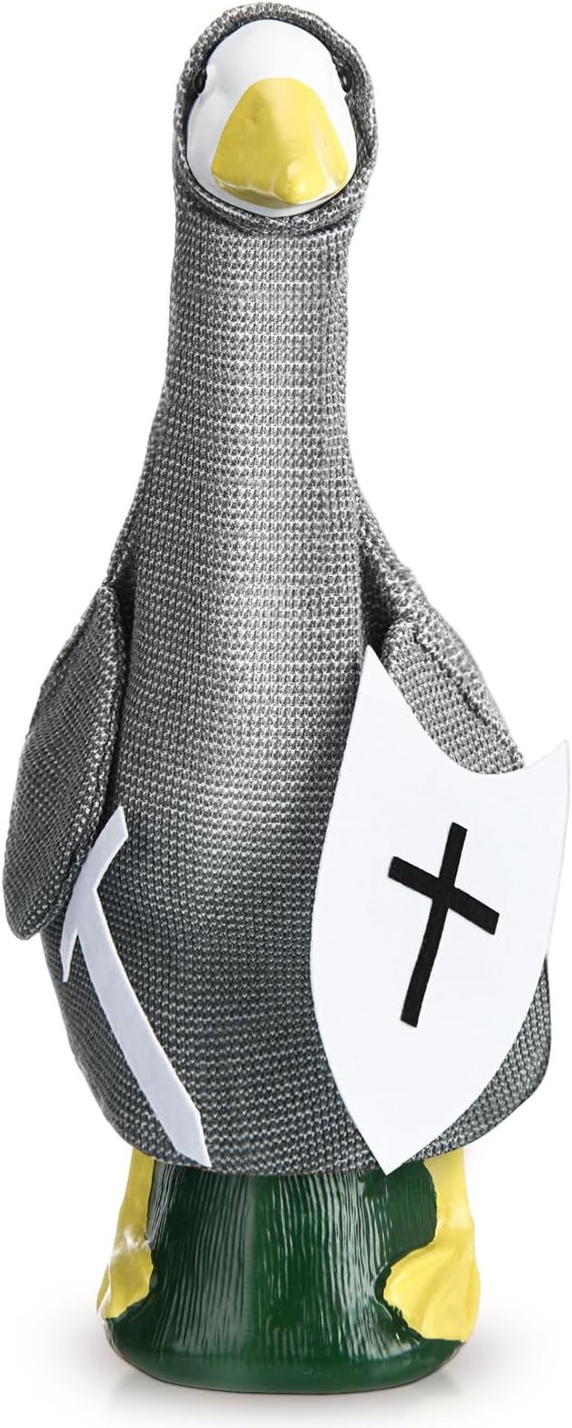 Porch Goose Outfit Cute Knight Goose Dress Clothes with Shield and Cross Costume for 23" Gooses Statue Decoration Patio Yard Garden Lawn Outdoor, Wedding Decors