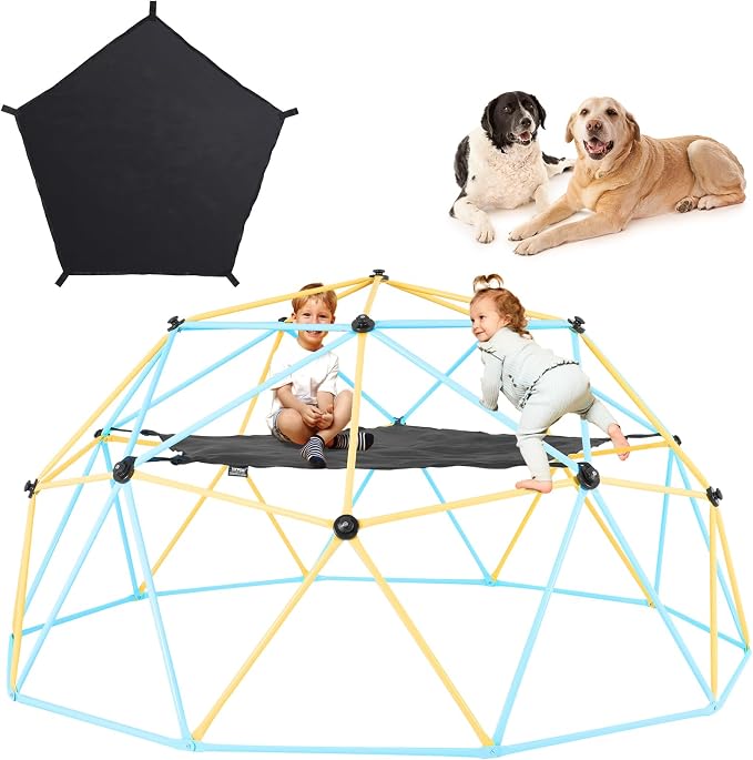 VEVOR Climbing Hammock for 10ft Dome, Load-Bearing 350 Pounds, Pentagon Jungle Gym Accessory (Hammock Only), Black