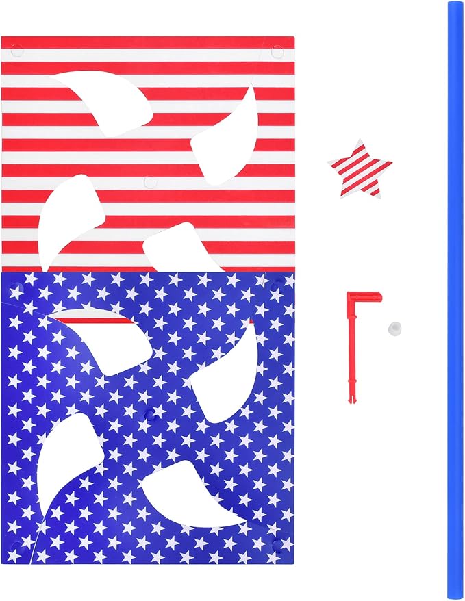 4th of July Decorations for Home Outdoor Patriotic Pinwheels, Memorial Day Decorations Fourth of July Decorations Patriotic Independence Day Party Supplies Favors,Wind Spinner for Garden 15 PCS | Memorial Day Decorations Patriotic Pinwheels Fourth of J...