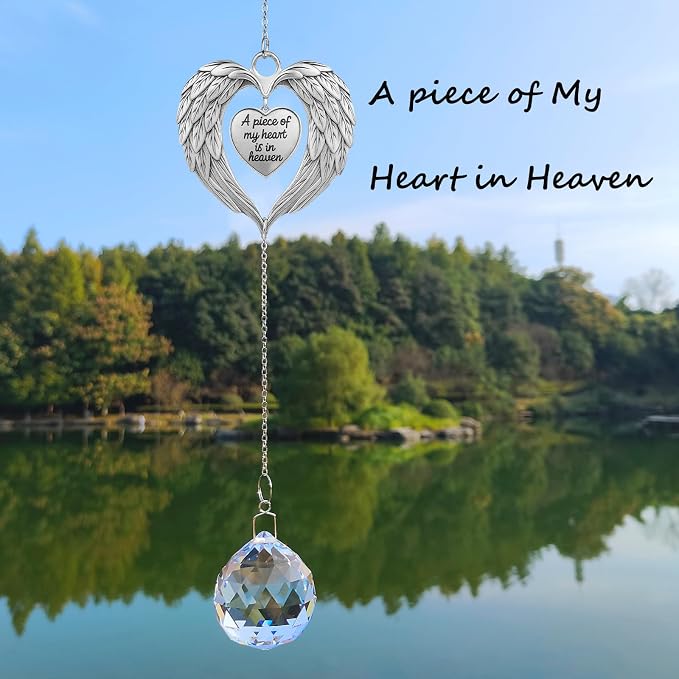 Memorial Sympathy Gifts for Loss of Loved One, in Memory of Loved One Gifts, Bereavement Remembrance Grief Gift for Loss of Mom Husband Son Daughter Dog, Christmas Memorial Suncatcher