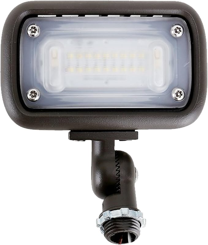 Newhouse Lighting WW15BRZ-2 16-Watt Outdoor Die-Cast Aluminum LED Wall Wash Flood, Weatherproof Landscape Lighting 1500 Lumens, 3000K Warm White, 120-277V, 1/2" Knuckle Mount, Bronze, 2-Pack