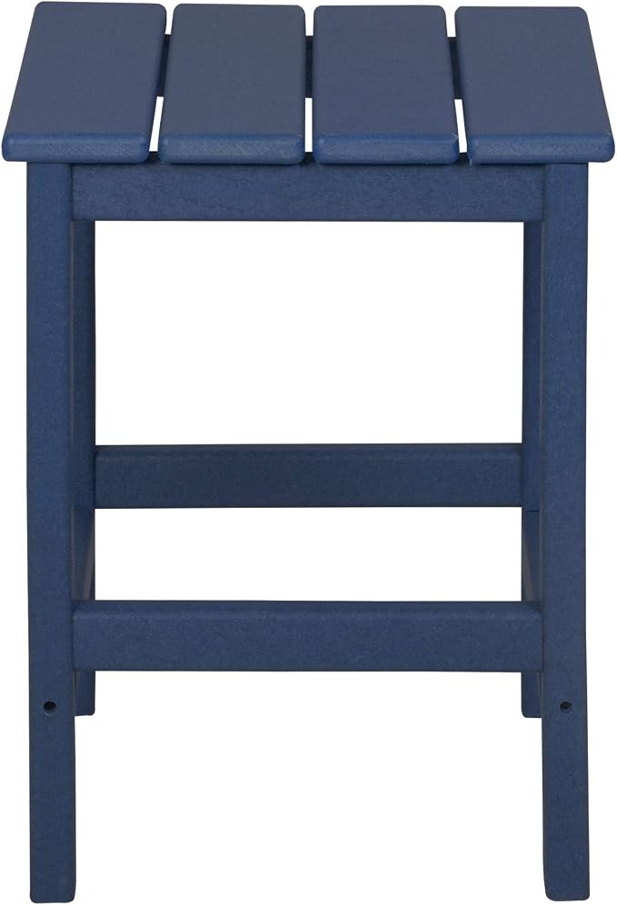 WestinTrends Malibu 3-Piece Set Outdoor Coffee and Side Table for Adirondack Chair, Navy Blue