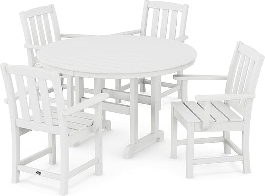 Trex Outdoor Furniture™ Cape Cod 5-Piece Round Farmhouse Dining Set in Classic White