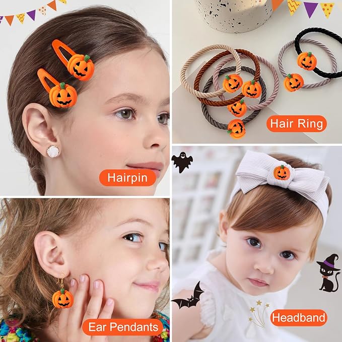 60 Pcs Halloween Resin Charms Pumpkin, DIY Mini Flatback Charms Pumpkin | Grimace Smile Pumpkins Miniature for Halloween Meeting, Phone Case, Fridge Table Decoration