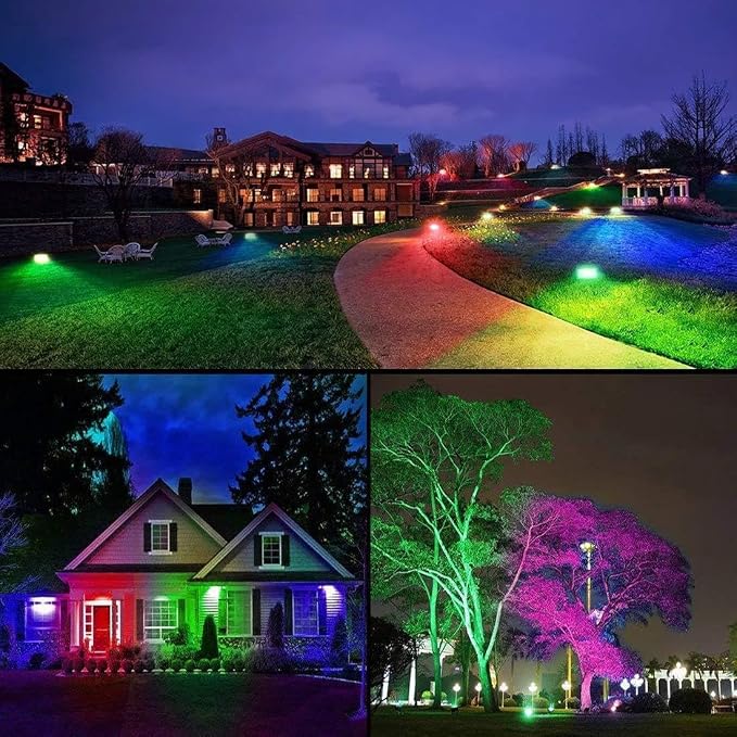 LED Flood Lights;20W Smart WS2811 led Full Color Pixel RGB Flood Light, led addressable Pixel floodlight; DC12-24V Input IP65; for Outdoor Decorative/Garden/Stage Lighting (1PCS-WS2811-20W)
