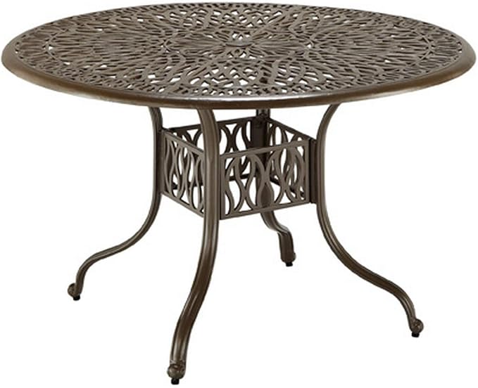 Homestyles Capri Taupe Outdoor Dining Table, 48"W