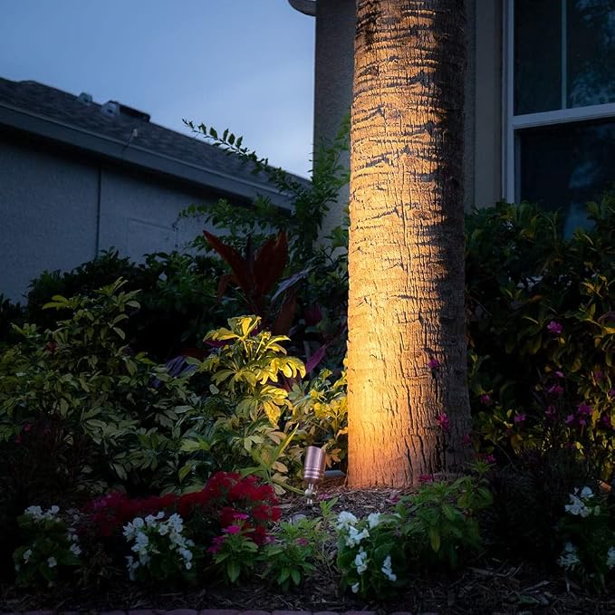 VOLT Fat Boy 12V Outdoor Mini Spotlight (Copper) | Lamp Ready, Low Voltage, Ideal for Landscape Lighting of Yard Lawn Garden Patio Trees & House