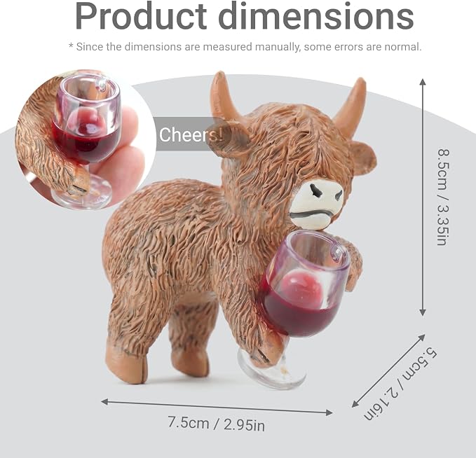 Highland Cow Statue Plant Pot Hugger