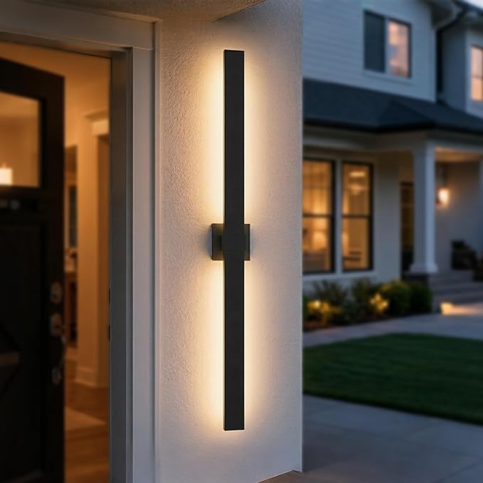 LamQee Aluminum 47 in Long Outdoor Wall Light Fixture, 3000K Integrated LED | Waterproof IP65, Modern Exterior Lights, Linear Outdoor Sconce, Wall Mount Outside Lighting, for House Porch Patio Garage