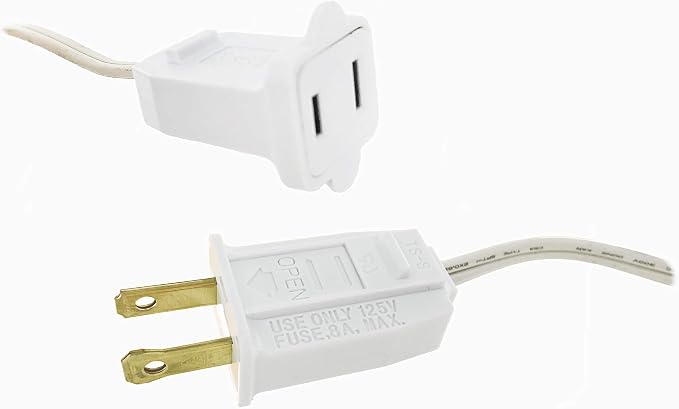 C9 Light Strings | 100' White Cord with 12" Socket Spacing, E17 Light Stringer for C9 Christmas Lights