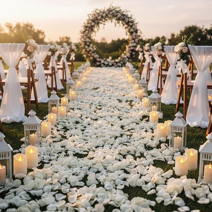 Flameless Candles Set of 6 Plastic Pillars with Cozy Climbing Flame Ambient Effect Waterproof Outdoor Battery Operated Candles with 2 Remotes & Timer for Patio Garden & Home Decor (White)