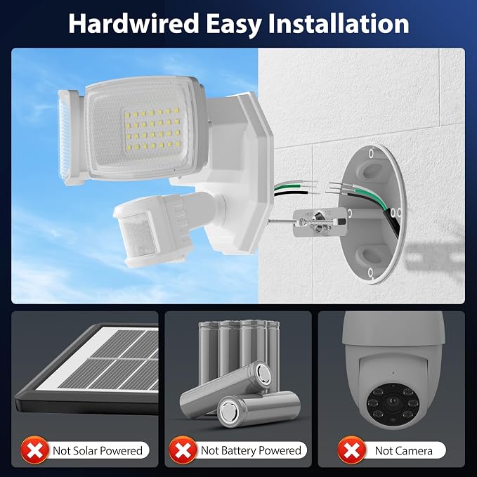 Onforu 32W 2 Head Motion Sensor Outdoor Lights, 3200LM 6500K LED Security Light Hardwired, Dusk to Dawn, Motion Detector Light for Outside, IP65 Waterproof Flood Lights for Garage, Yard(White)