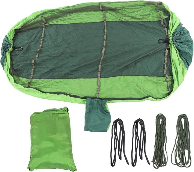 Camping Hammock Breathable Lightweight Portable Double 2 Person Hammock Tent, Outdoor Travel Hammock with Net, for Hiking Backpacking Survival Adventure