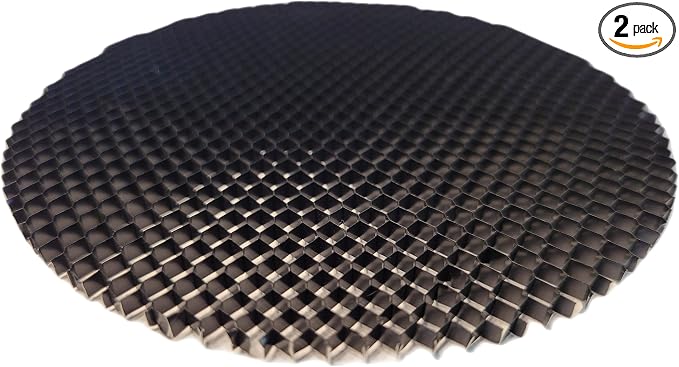 Black Aluminum Honeycomb Lighting Louver for PAR20 | PAR30 | and Some PAR38 Bulbs (2 Pack)