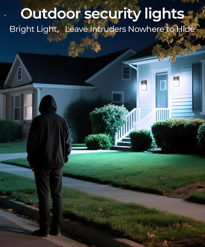 CINOTON 30W LED Wall Pack Light, 5000K 3600LM, Dusk to Dawn Sensor, 4 Pack | 120Vac, IP65 Waterproof, 3600LM, Hardwired Installation, Pre-punched Design, UL Listed, Garage and Porch Security Use