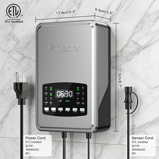 Vansdon 300W Low Voltage Landscape Transformer,2 Zone,120V AC to 12/14V AC | Photocell Sensor & Timer,Circuit protection & Memory function,5 modes,Weatherproof,for Pathlight,Spotlight,ETL Listed