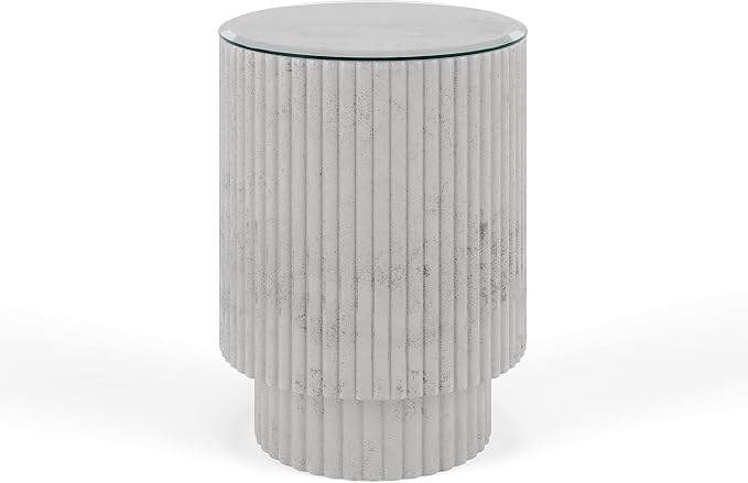 The Better Bevel 16 inch Round Glass Table Top - Clear Tempered Glass Surface Protector - Safe Beveled Edge - Coffee, Dining and End Table