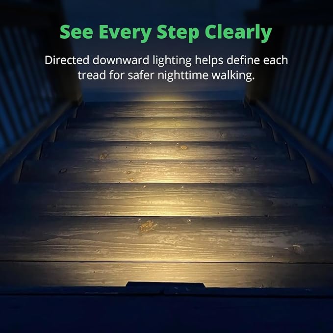 12 Pack Low Voltage 9-15V AC/DC LED Linear Step Lights, 2W Landscape Cutoff Stair Riser Light, Outdoor Waterproof Accent Lighting Fixtures, Die-cast Aluminum, Black Powder Coated Finish