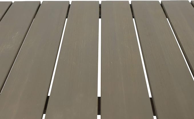 Christopher Knight Home Frieda Outdoor Modern Industrial Acacia Wood Bar Table, Gray Finish + Black