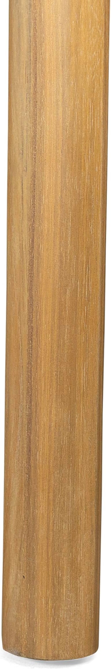 Christopher Knight Home Flemis Patio Rectangular Acacia Wood Dining Table, Slat Panel Design, for 4-6 People, Outdoor Table for Dining Set, Non-Slip Foot Pads, Garden and Balcony, Light Teak