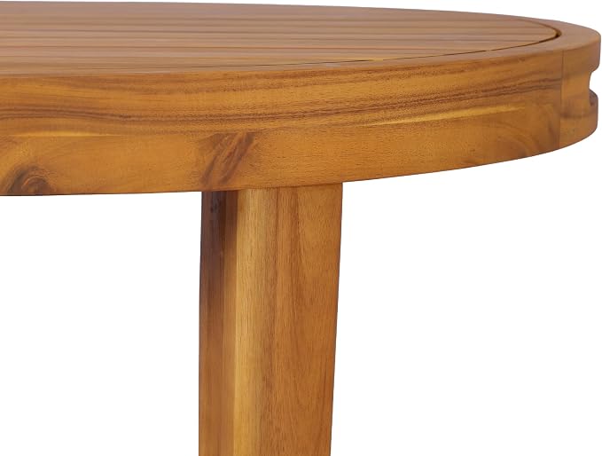 Christopher Knight Home Dorium 70" Oval Outdoor Dining Table, Acacia Wood Patio Dining Table for 4-6 People, Solid Wood Outdoor Table for Patio Deck Garden Backyard Dining, Teak