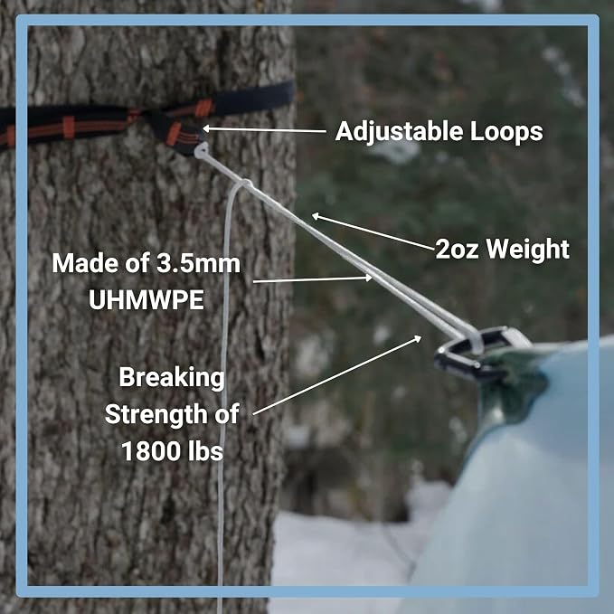 Haven Whoopie Slings - Adjustable Hammock Suspension System, Ultralight Amsteel UHMWPE Rope, 1,000 lb Capacity, Camping & Backpacking Hammock Hanging Kit (Pair)