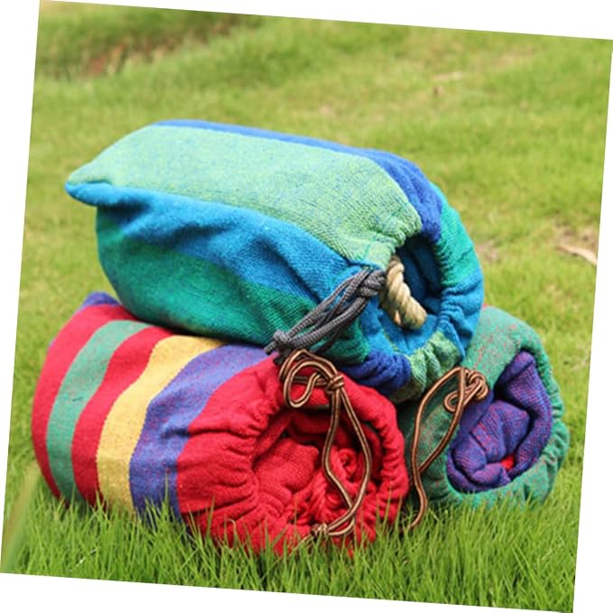 Double Thickened Canvas Hammock for Outside Person Swing Bed Tree Straps Camping Outdoor