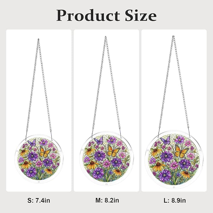 Acrylic Puzzle Suncatcher, Sun Catchers Puzzle for Window Hanging | 7.4 Inch Garden Spirit DIY Suncatcher Puzzle for Adults, Ideal Gifts for Women, Men, Wife, Mom, Home & Garden Decor