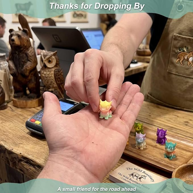 3D Printed Mini Flying Dragons 100 Pack, Color-Shifting Gradient Miniature Dragon Figurines to Hide, Tiny Animals Small Little Dragons for Fairy Garden, Micro Landscape & DIY Décor