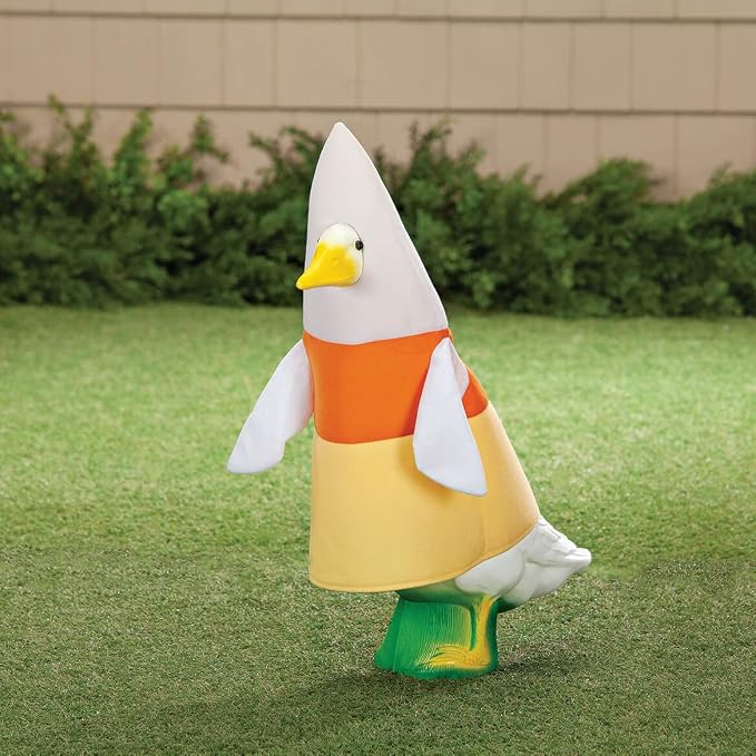 Gaggleville Candy Corn Goose Outfit, Fits Large 23" H Statue, by Fox | Valley Traders