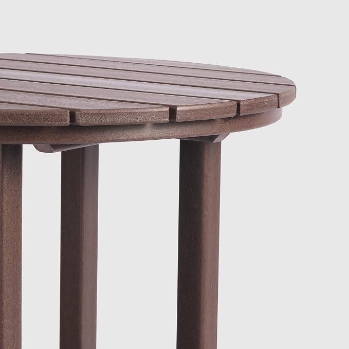 WestinTrends Malibu 37" Counter Height Round Outdoor Patio Bistro Bar Table, Dark Brown
