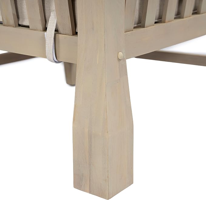 Christopher Knight Home Hugo Acacia Wood Outdoor Patio Furniture Set for 5, V-Shape Patio Sectional Sofa Set with Cushions and Slat Coffee Table, Modern Patio Conversation Set, Light White+Sand