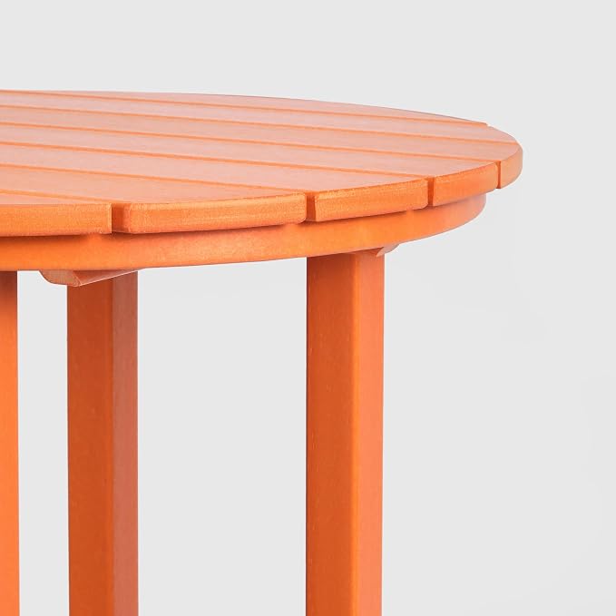 WestinTrends Malibu 37" Counter Height Round Outdoor Patio Bistro Bar Table, Orange